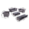 UK Living Room Set Chesterfield Sofa Fabric Couch