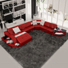 Home Canvas Led Sectional Sofa with Large Cushions