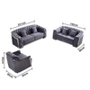 Luxury Lifestyle Chesterfield Furniture 1 2 3 Seater Couch Fabric Sofa Set