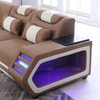 Funky Canvas Led Sectional Sofa with Tight Backs