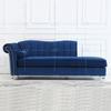 Modern Couch Navy Fabric Sofa Loveseat and Chaise