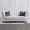 Home Furniture White Leather Tufted Sofa Loveseat and Armchair