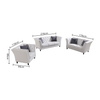 Home Furniture White Leather Tufted Sofa Loveseat and Armchair