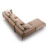 Luxury Italian Furniture Direct Factory Sofa Suppliers F-stripes Fabric Sectional Sofa Set