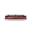  Foshan Wholesale Italian Leather Sofa Stripe Design Leather Couch