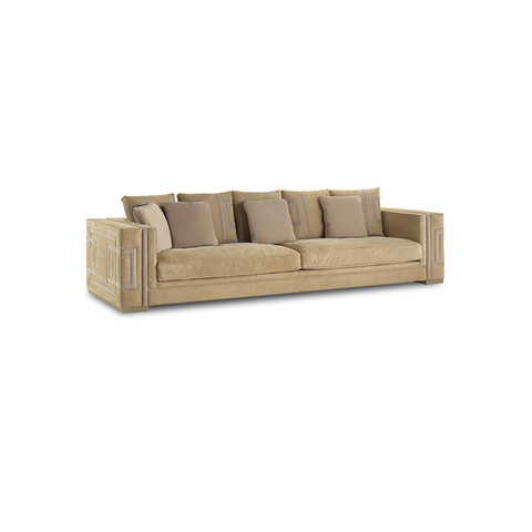 Bulk Orders Sofa Manufacturers Italian Divani Nubuck Fabric Vert Sofa