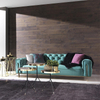 Button Tufted Sofa Loveseat and Chair with Reversible Backrest Turkish Gold Sofa Set