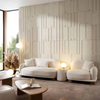 Modern Wabi-sabi Style Furniture Factory Wholesalers Cream Fabric Zion Sofa Set