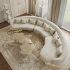 Italian Luxury Sectionals Factory Price Furniture Angra White Curved Sofa