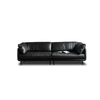 Italian Black Leather Feather Sofa for Home Hotel And Office