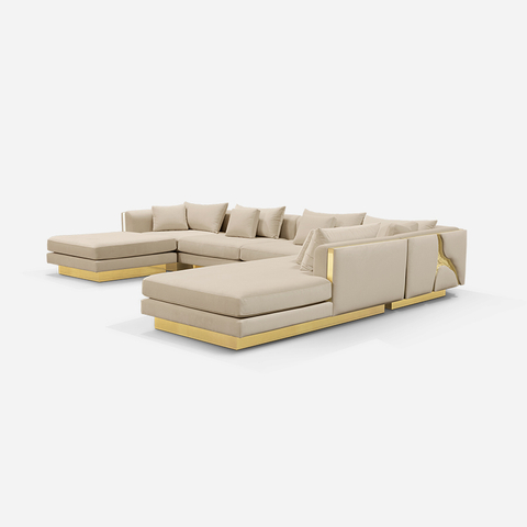 Foshan Luxury Sofa Furniture Factory Lapiaz Modular Sectional Sofa