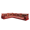 Red Fabric Majlis Arabic Floor Sofa Customization Floor Couch Set