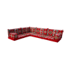 Foshan Arabic Majlis Sofa Factory Vivid Red Fabric Floor Couch