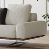 Modern Fabric Couch Italian Minimalist 1 2 3 4 Seater Beige Fabric Sofa