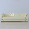 Italian Modern Furniture Versace Couch Beige Leather Sectional Sofa Set