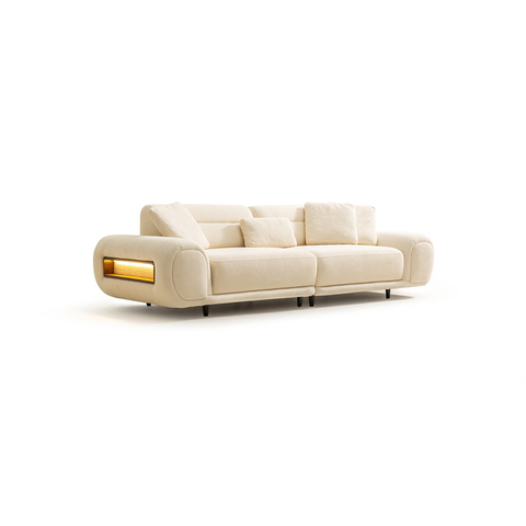 Foshan Bulk Sofa Suppliers Turkish Fabric Couch Arrura Sofa Set with LED Lights