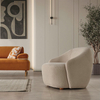 Furniture Wholesalers Nordic Lounge Furniture Orange Beige Fabric Banco Sofa Set