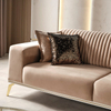 Turkish Kinik Furniture Living Room Velvet Fabric Lounge Carina Sofa Set