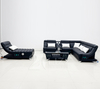 Futuristic Functional Leather Sectional Corner Sofa And Chaise with Music Player And Led Light
