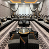 Arabic Furniture for Cafes Jalsa Set Morrocan Wooden Bench Sofa Majlis Sofa