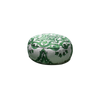 Unique Green Fabric Foot Stool Round Ottoman Fabric Futtons