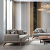 Traditional Fabric Lounge Wooden Damla Sofa Set Sofa Loveseat