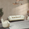Chinese Furniture Milano Sofa Set Cream Fabric Couch Modern Lounge Furniture Set