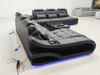 Futuristic Sectional Lounge Furniture LED Cupholder USB New Design Leather Couch