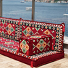 Arabic Majlis Sofa for Sale Maroon Modular Design Floor Cushion