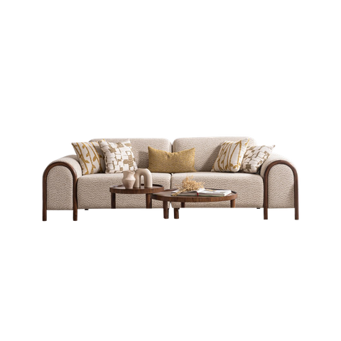 Nordic Furniture Modern Lounge Suite Solid Wood Goldol Sofa Set