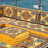 Foshan Majlis Factory Wholesale Arabic Floor Couch Yellow Pallet Cushions