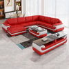 Beverly Fine Furniture Leather Corner Sectional Aldo Modern Sofa Set