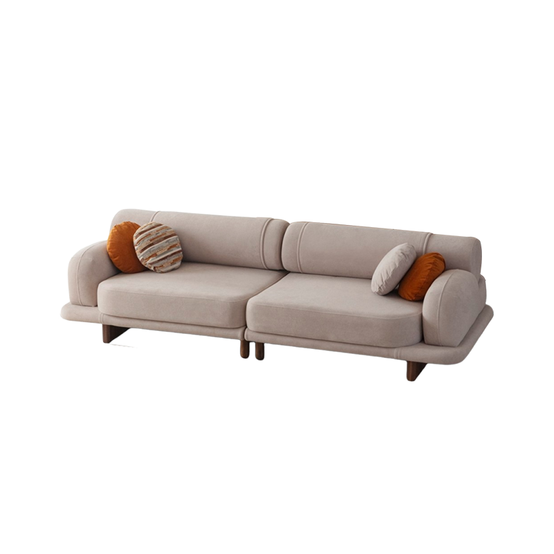 Salas China Beige Couch Loveseat Sleeper Sofa Moon Walnut Sofa Set