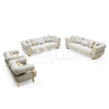 Light Brown 8 Seats Fabric Couch Set Turkish Living Room Furniture