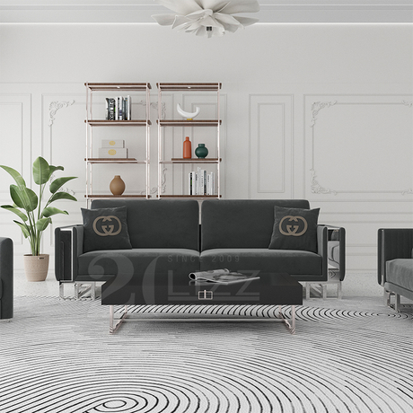Modern Luxury Living Room Fabric Furniture Sofa Lovseat and Chair