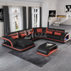 Modern European Furniture Leather Sectional Sofa Set with Music Player