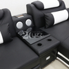 Modern Power Recliner Leather Sectional Sofa with Sofa Bed