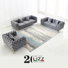 Luxury Velvet Fabric Sectional Sofa Loveseat and Chair