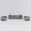 High End Nubuck Fabric Luxury Italian Home Furniture Sofa Set