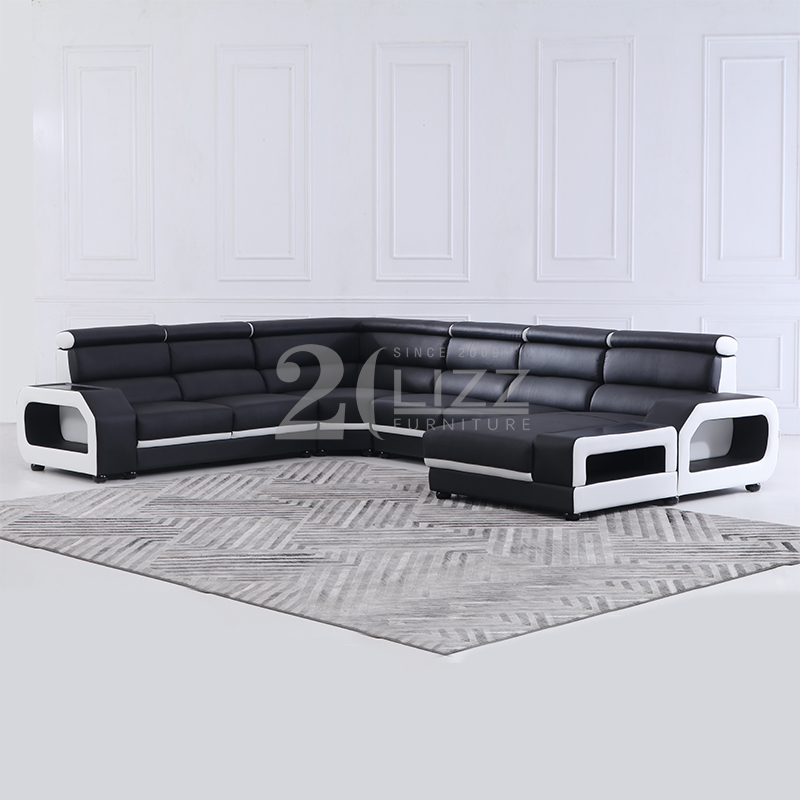 High Back Sectional Living Room Sofa with Chaise