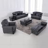 Corner Acrylic Fabric Sofa with Tufted Buttons