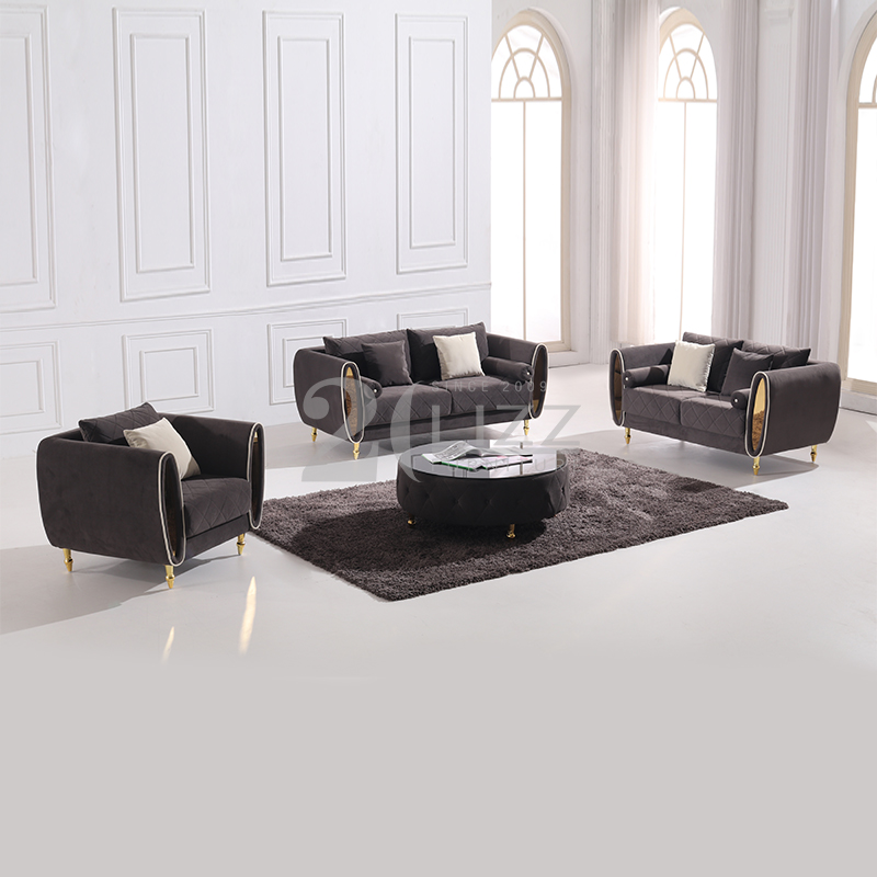 Modern Fabric Living Room Sofa with Table