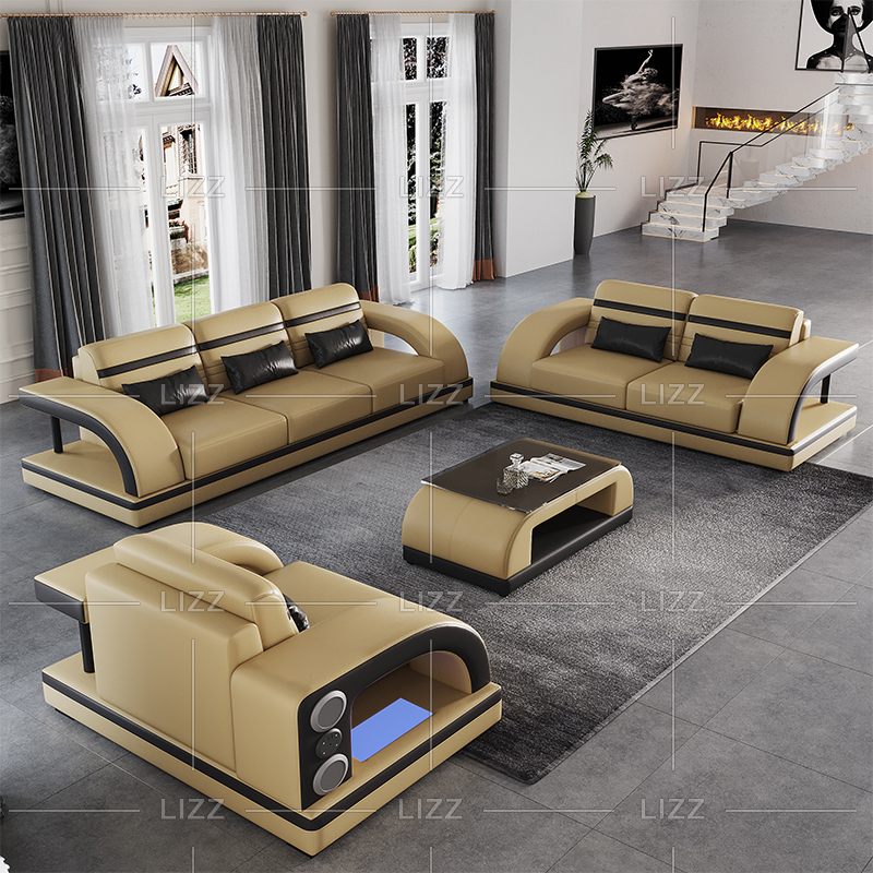 Home Office 3 Seater Leather Sofa
