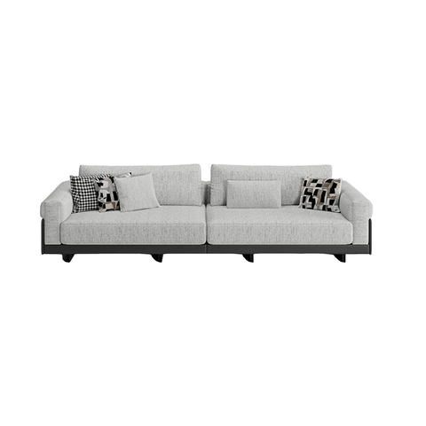 Heavy-duty Furniture Linen Fabric Lotte Straight 3 4 Seater Sofa