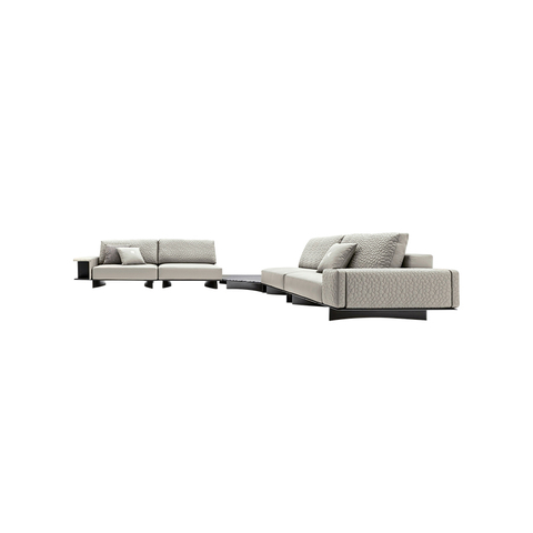 Italian Luxury L-shape Leather Sectional Mirage Modular Sofa