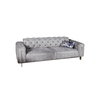 Button Tufted Sofa Loveseat and Chair with Reversible Backrest Turkish Gold Sofa Set