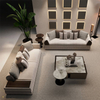 Direct Factory Sofa Suppliers in Dubai Lux Fabric Lounges West Sofa Set