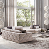 Diamond Divani Italian Mebel Fabric Mobila Sectional Luxury Sofa Set
