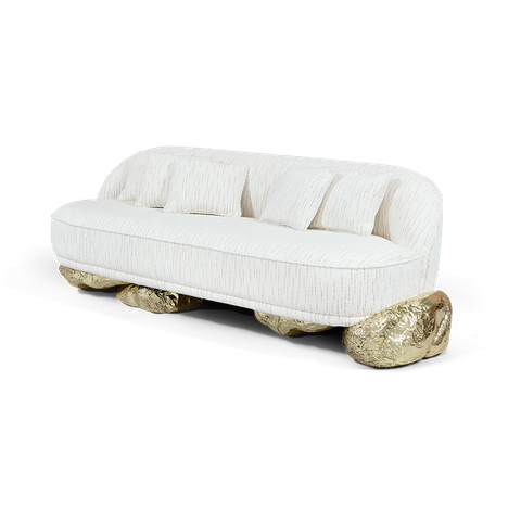 Custom Luxury Modern Sofa for Hotels Italy Angra White Sofa