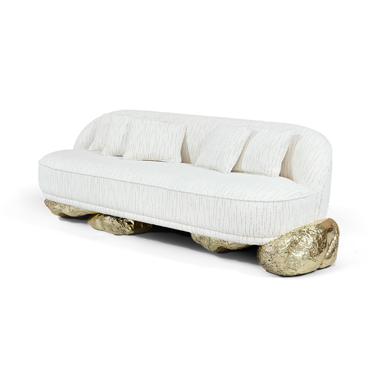 Custom Luxury Modern Sofa for Hotels Italy Angra White Sofa